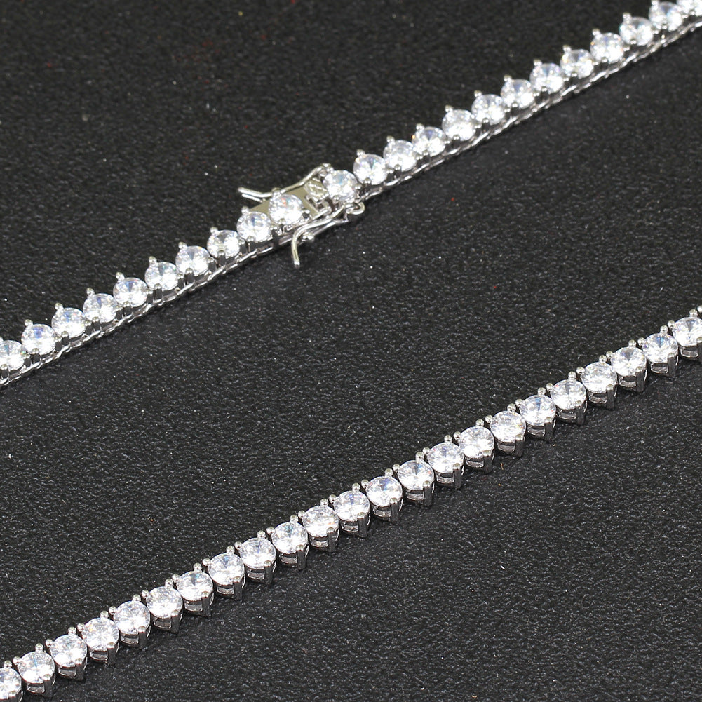 White Diamond Tennis Dog Chain