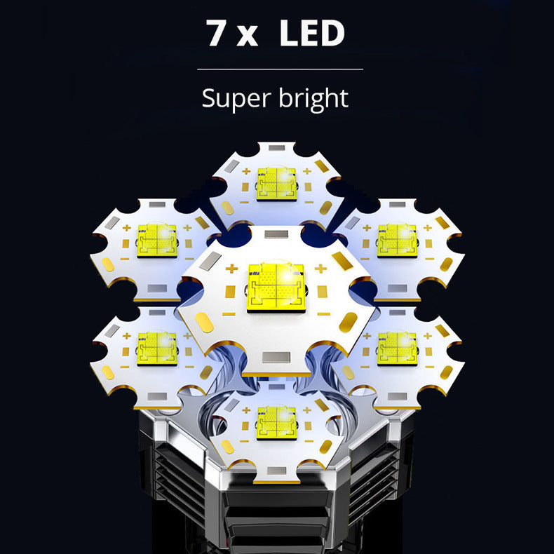 7 Head LED Flashlight