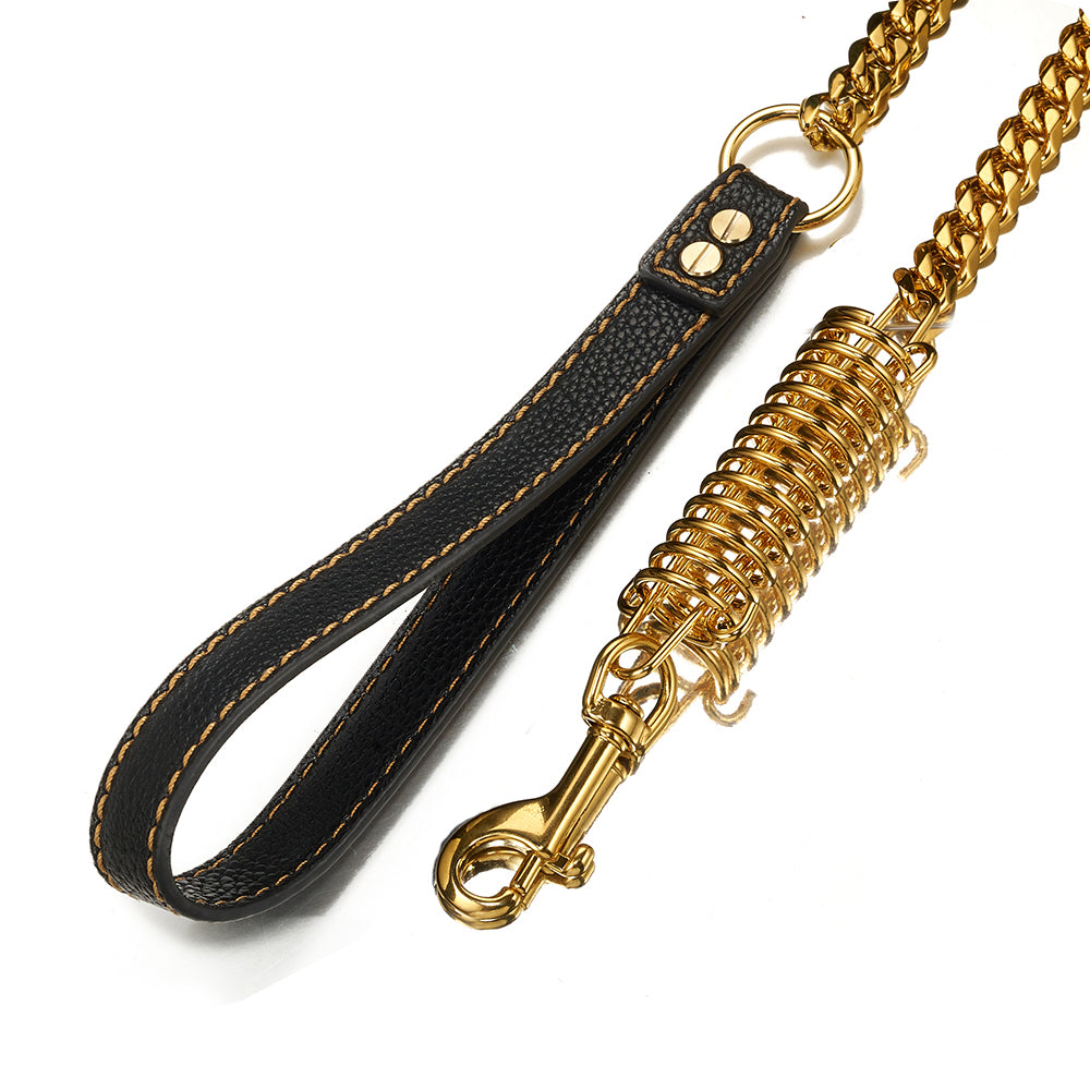 Cuban Spring Tension Dog Chain Lead