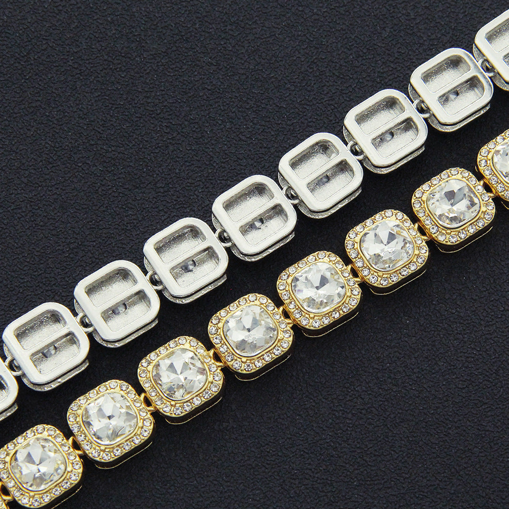 Baguette Diamond Dog Chain