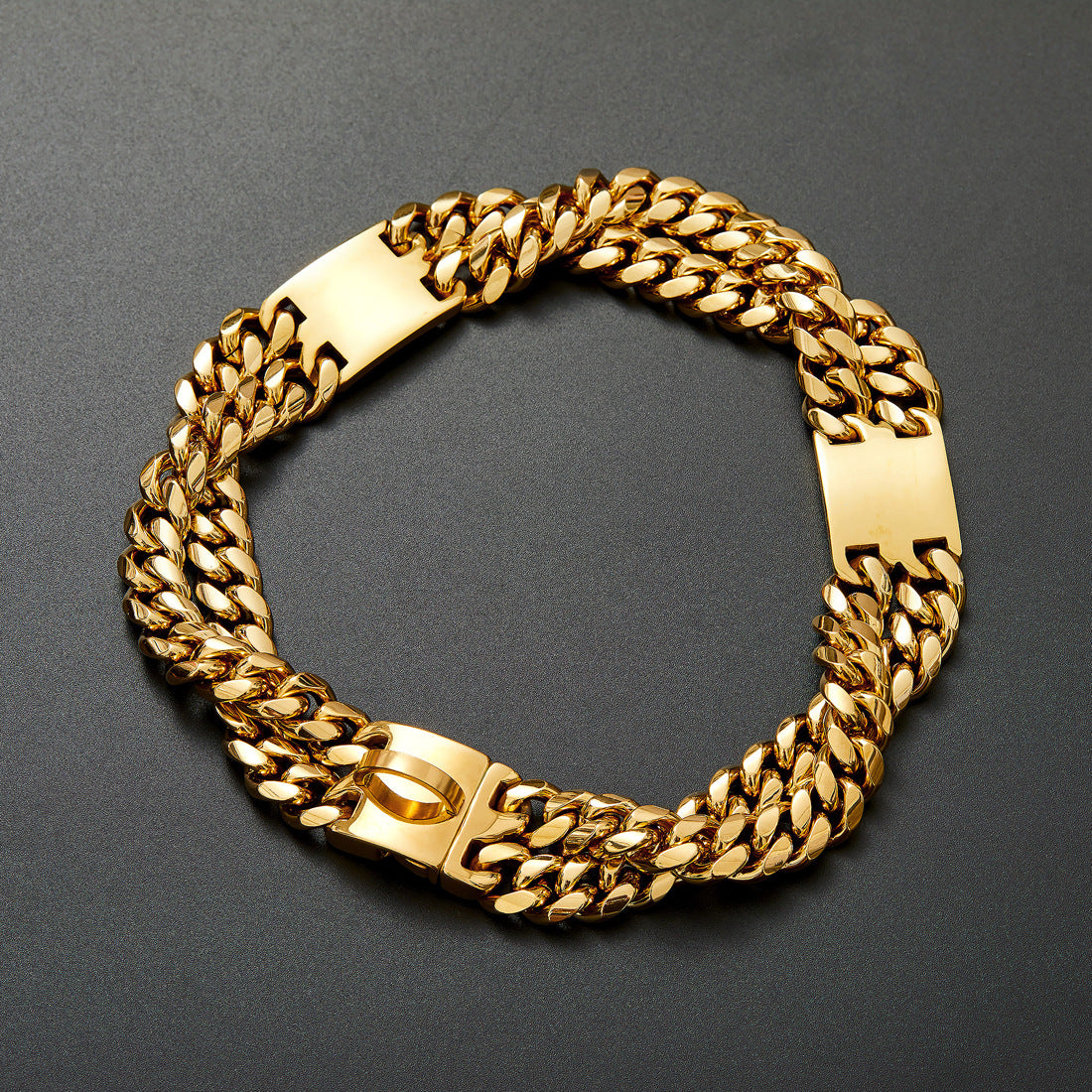 Cuban Double Row Dog Chain