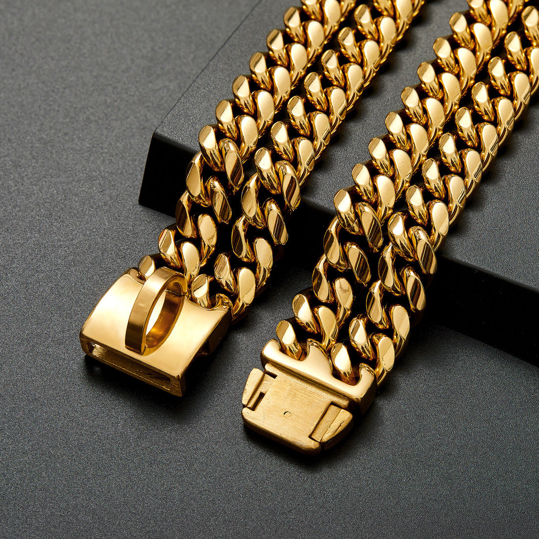 Cuban Double Row Dog Chain